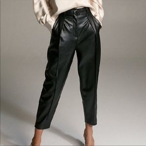Aritzia Babaton MAYNE Black Faux Leather Pants